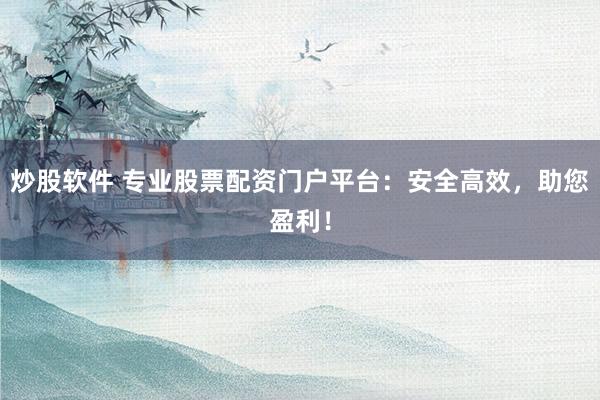 炒股软件 专业股票配资门户平台：安全高效，助您盈利！
