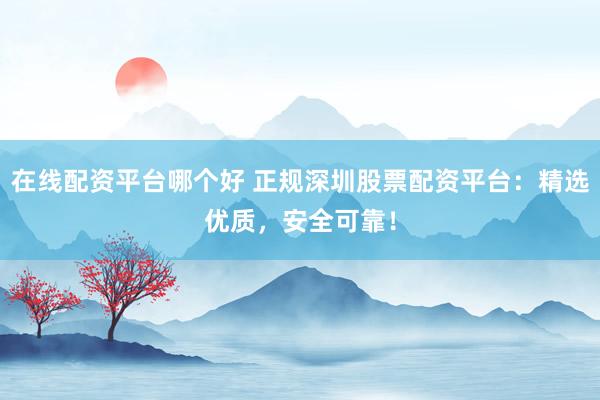 在线配资平台哪个好 正规深圳股票配资平台：精选优质，安全可靠！