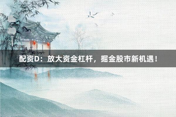 配资D：放大资金杠杆，掘金股市新机遇！