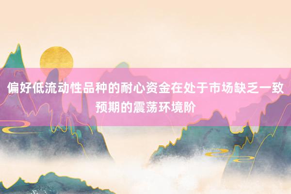 偏好低流动性品种的耐心资金在处于市场缺乏一致预期的震荡环境阶