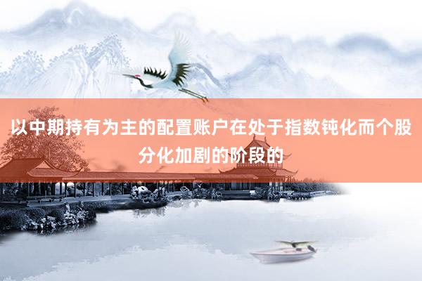 以中期持有为主的配置账户在处于指数钝化而个股分化加剧的阶段的