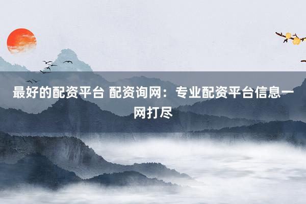 最好的配资平台 配资询网：专业配资平台信息一网打尽
