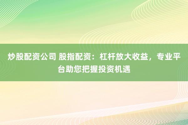 炒股配资公司 股指配资：杠杆放大收益，专业平台助您把握投资机遇