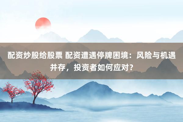 配资炒股给股票 配资遭遇停牌困境：风险与机遇并存，投资者如何应对？