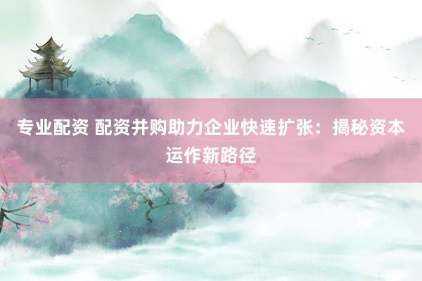 专业配资 配资并购助力企业快速扩张：揭秘资本运作新路径